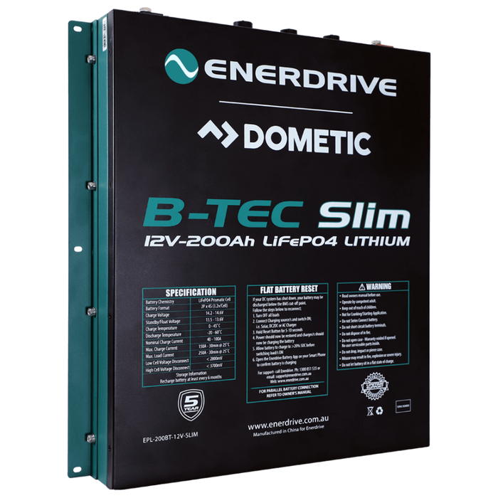 Enerdrive B-TEC 12V 200Ah Slimline Lithium Battery