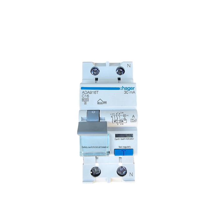 Hager 16A RCBO - 2MOD