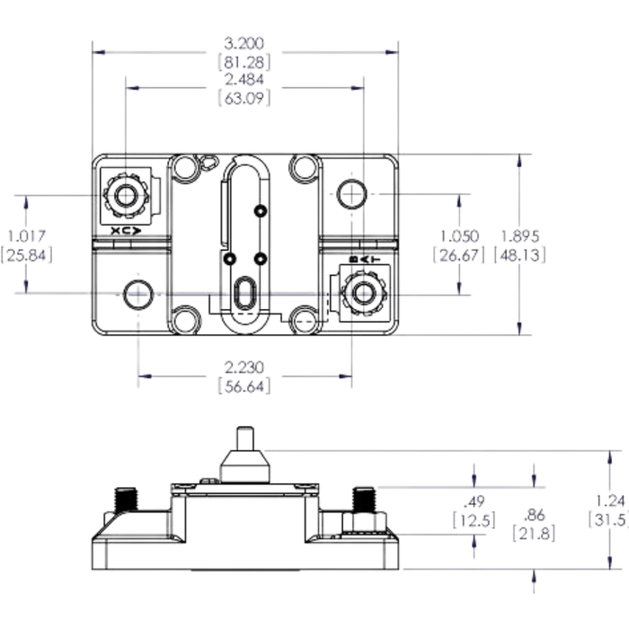 Surface Mount Resettable Breaker - 60A