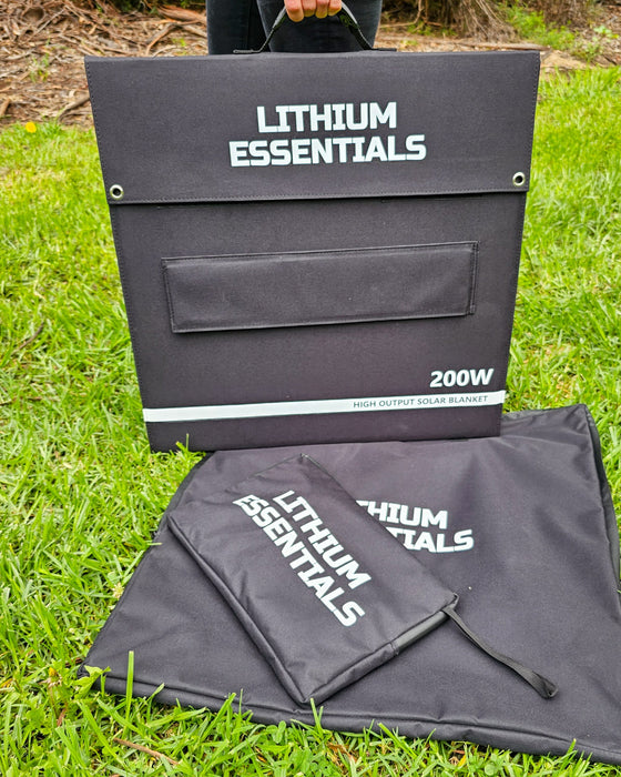 Lithium Essentials 200W Portable Solar Blanket Kit