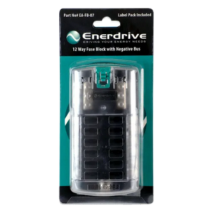 Enerdrive Fuse Block 12 Way with Neg Bar