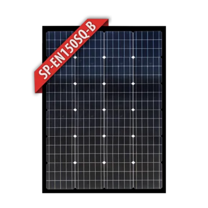 Enerdrive Solar Panel - 150w Monocrystalline Square Black Frame